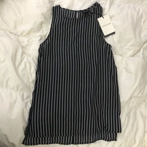BNWT Small Chiffon Black & White Striped Shirt